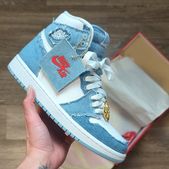 Jordan Shoes - Nike Air Jordan 1 High Women's Denim - Size 7.5W/6 Men's